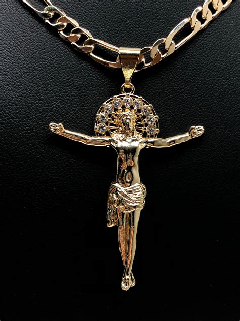 jesus pendant gold chain